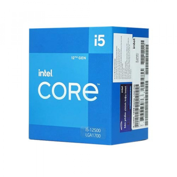 CPU Intel Core i5-12500 (Up To 4.40GHz, 6 Nhân 12 Luồng,18MB Cache, Socket 1700, Alder Lake)_Hàng chính hãng