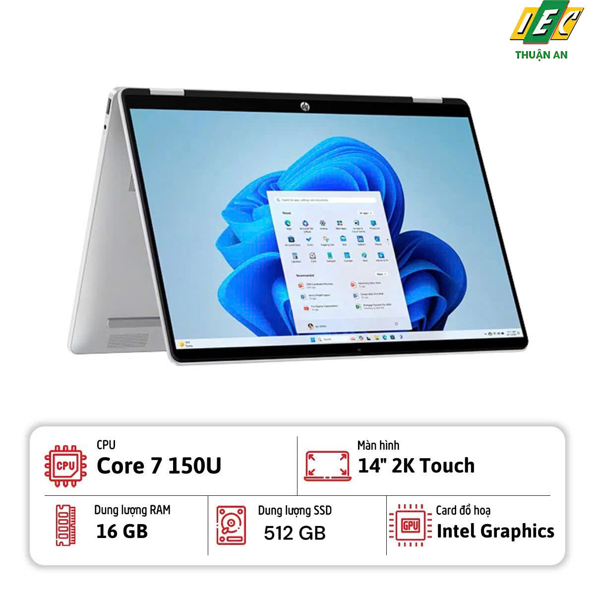 Laptop HP OmniBook 5 Flip 14-fp0023dx Core 7-150U/ Ram 16GB / SSD 512GB / 14.0" WUXGA Touch (Nhập Khẩu)